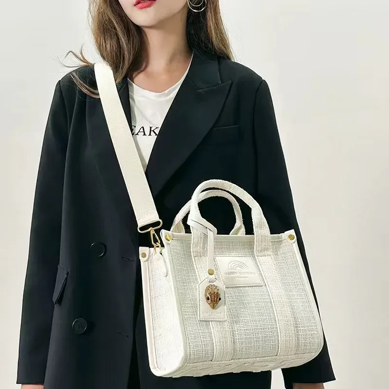 Kurt Geiger-Bolso de mano de gran capacidad para mujer, bolsa de hombro de diseñador de lujo, bolso de playa de tela, tendencia de moda, nuevo, 2023