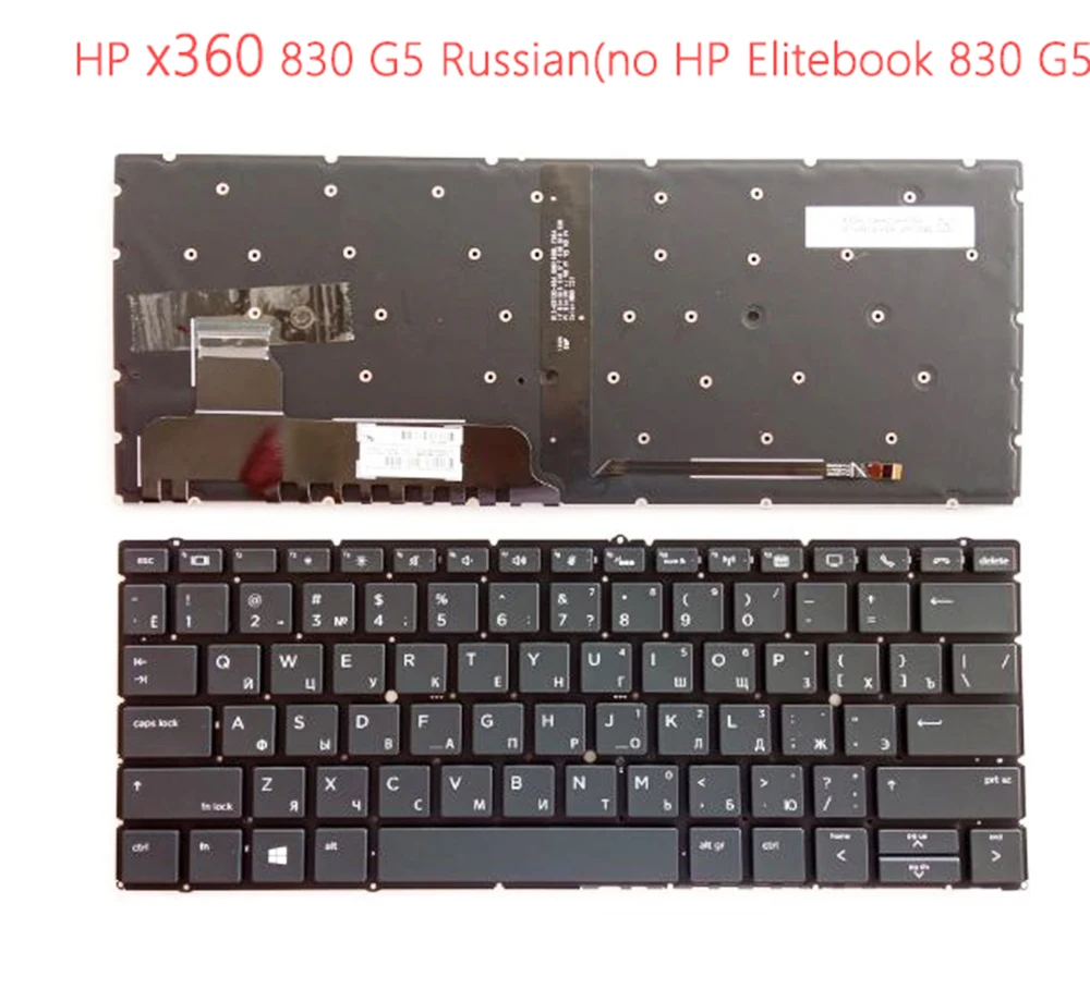 Keyboard  For HP x360 830 G5 x360 830 G6 with backlit Russian Layout