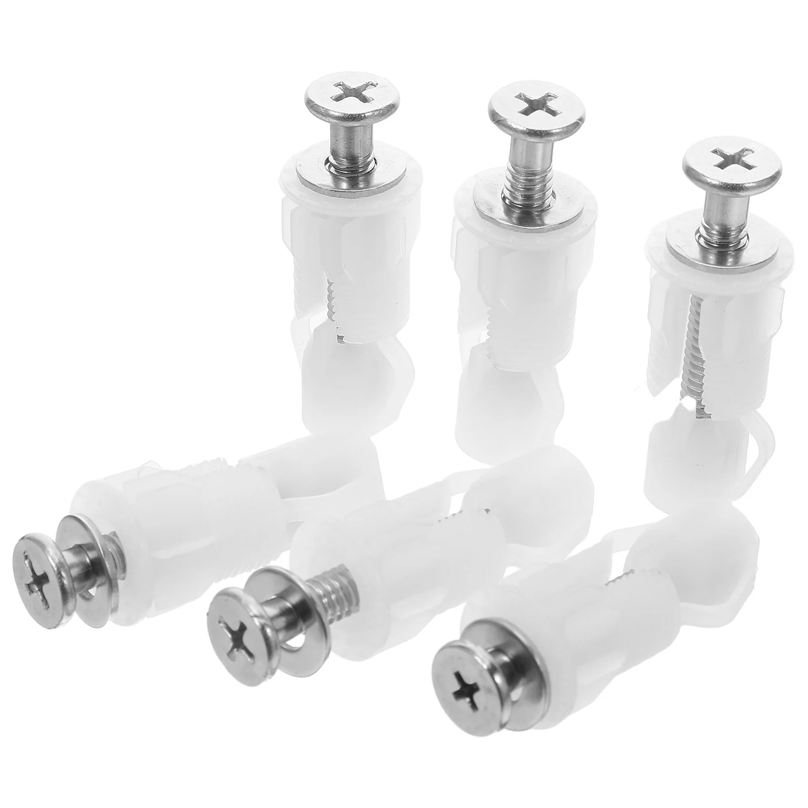 

12Pcs Universal Toilet Seat Screws Kit Heavy Duty Nylon Metal Expansion Bolts Toilet Seat Replacement Hardware Fastener Set