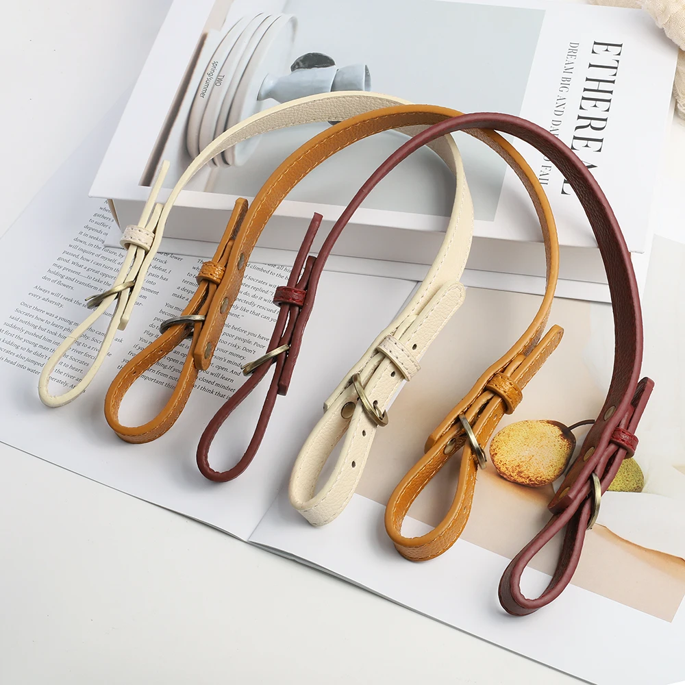 2pcs 78cmm PU Leather Replacement Bag Handles Shoulder Straps Adjustable Purse Strap for Women DIY Handbag Belt Accessories