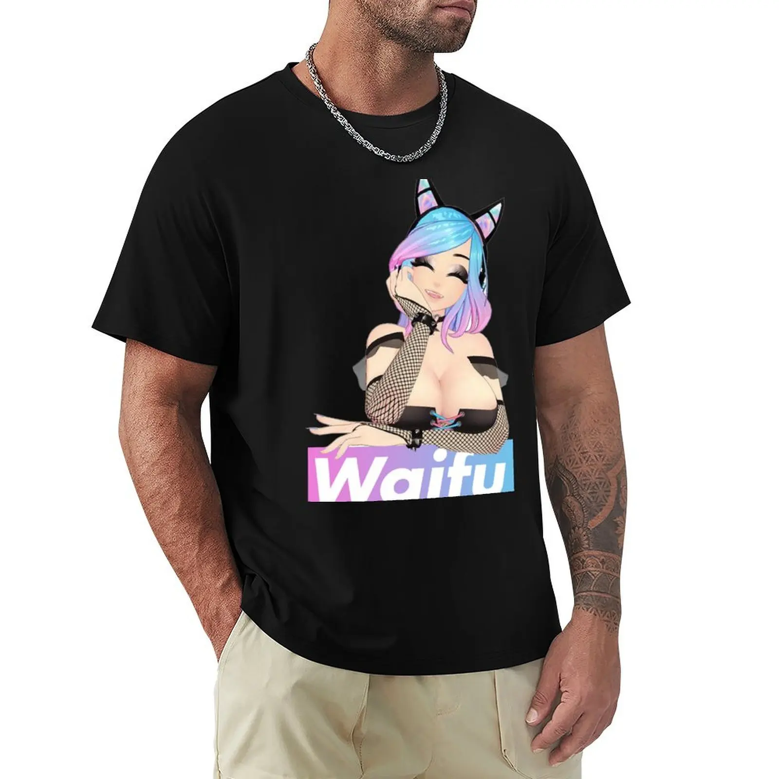 Silvervale Vshojo waifu Sticker T-Shirt cheap stuff man t shirt boys animal print heavyweight t shirts for men