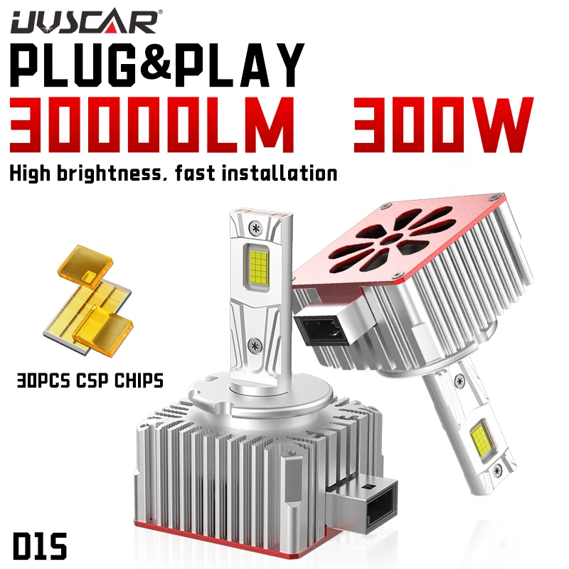 

UVSCAR 2PCS D3S High Power Lamp HID TO LED Headlight Bulbs D1S D2S D4S D5S D8S 6000K LED Kit for Car Lights Plug and Play 12/24V
