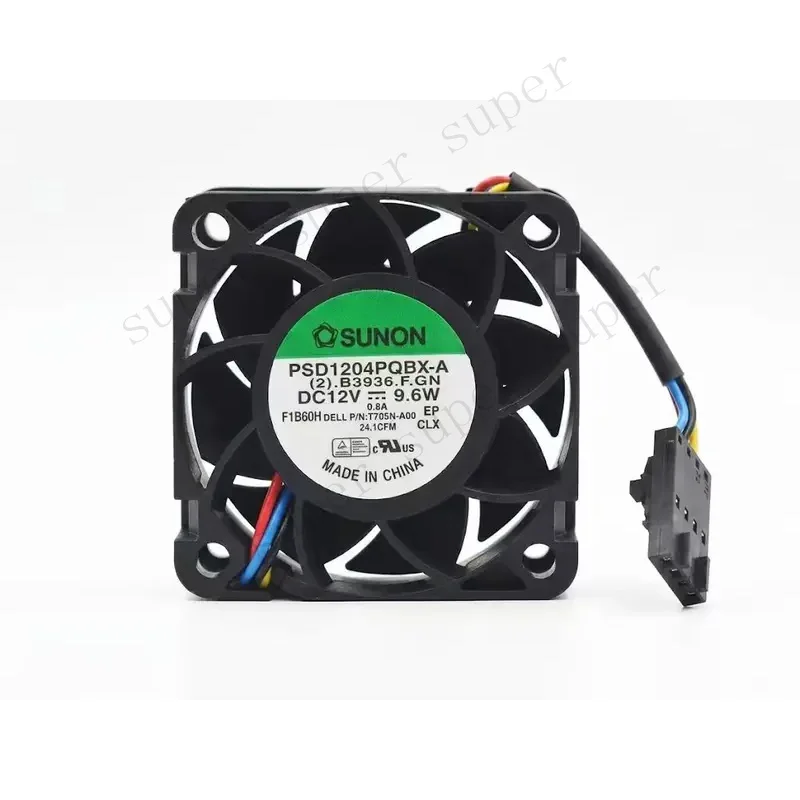 1pcs For Sunon PSD1204PQBX-A For Dell R210 Server Fans 0T705N 0N229R 40 * 28 Server Inverter Axial Cooling Fan
