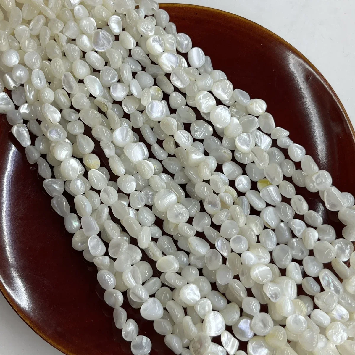 قذيفة الطبيعية حبة 5-6/7-8 مللي متر غير النظامية فضفاض مطرز السحر DIY بها بنفسك النساء الرجال قلادة صنع المجوهرات اكسسوارات لوازم #3