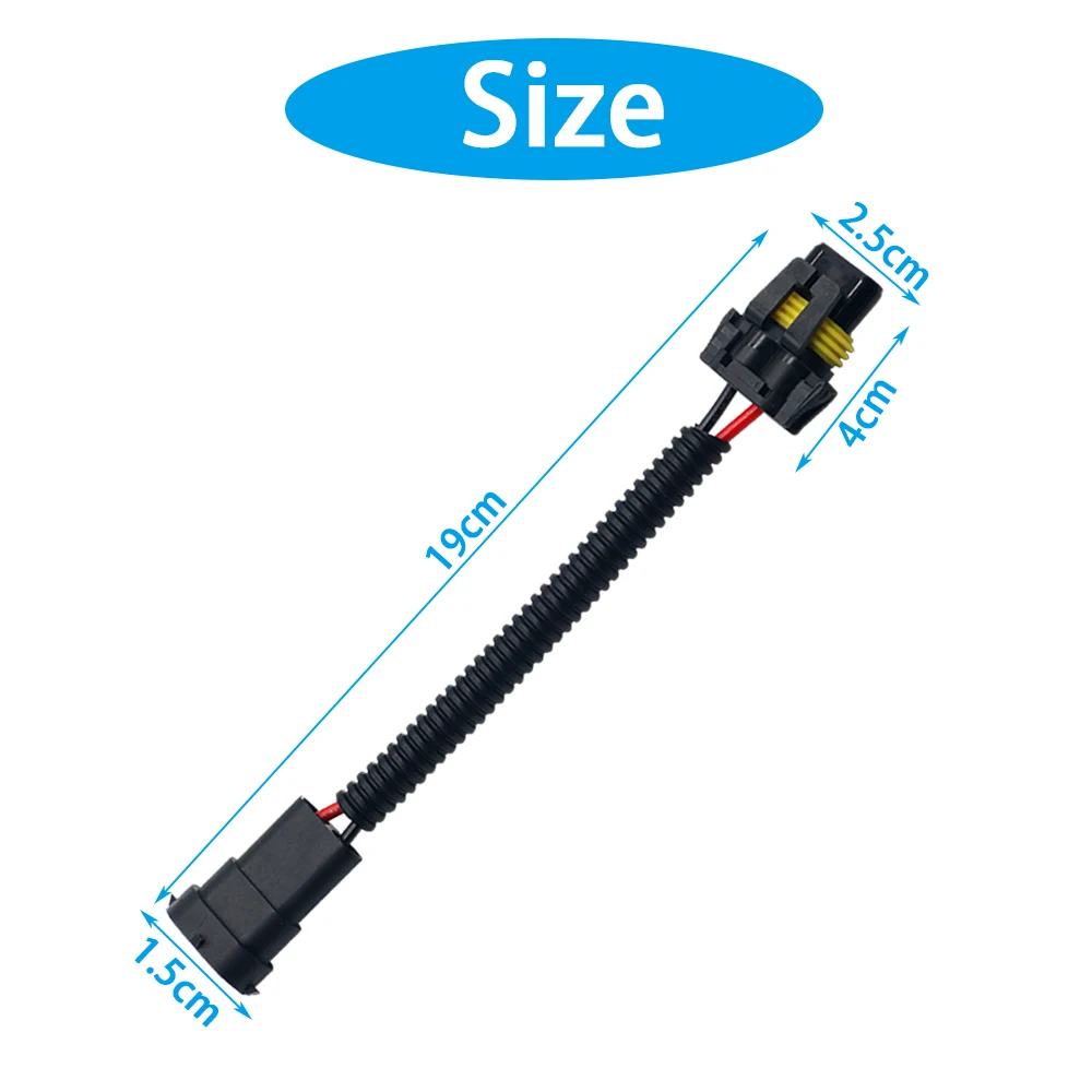 NSXINQI-Adaptador de Conversão para Farol, Cablagem, Farol de Nevoeiro, Conector Fêmea, Conector Macho H11, 9005 HB3 9006 HB4, 1 PC