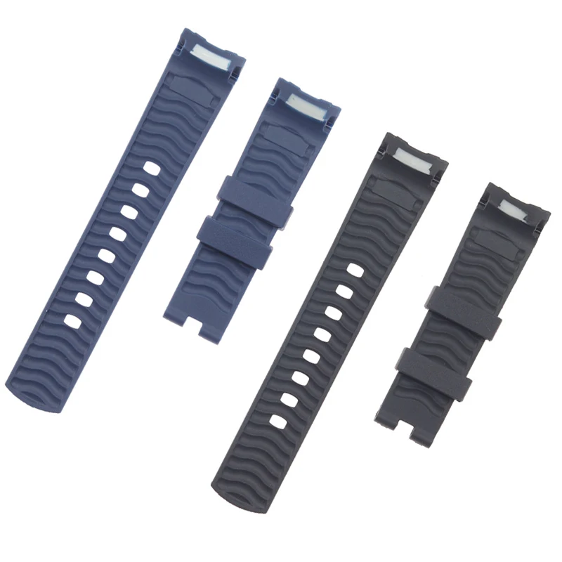 20mm High Quality Fluorous Rubber Silicone Watch Band Belt Fit For Omega Seamaster 300 AT150 Ocean Black Blue Soft Strap