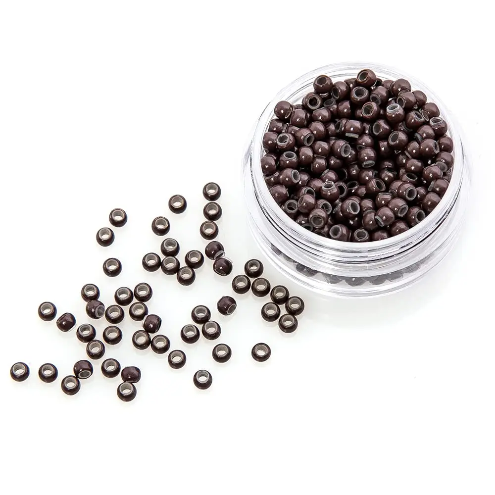 500/1000pcs Nano Silicone Micro Link Hair Extension Beads for Secure & Comfortable Hair Extensions on All Hair Types