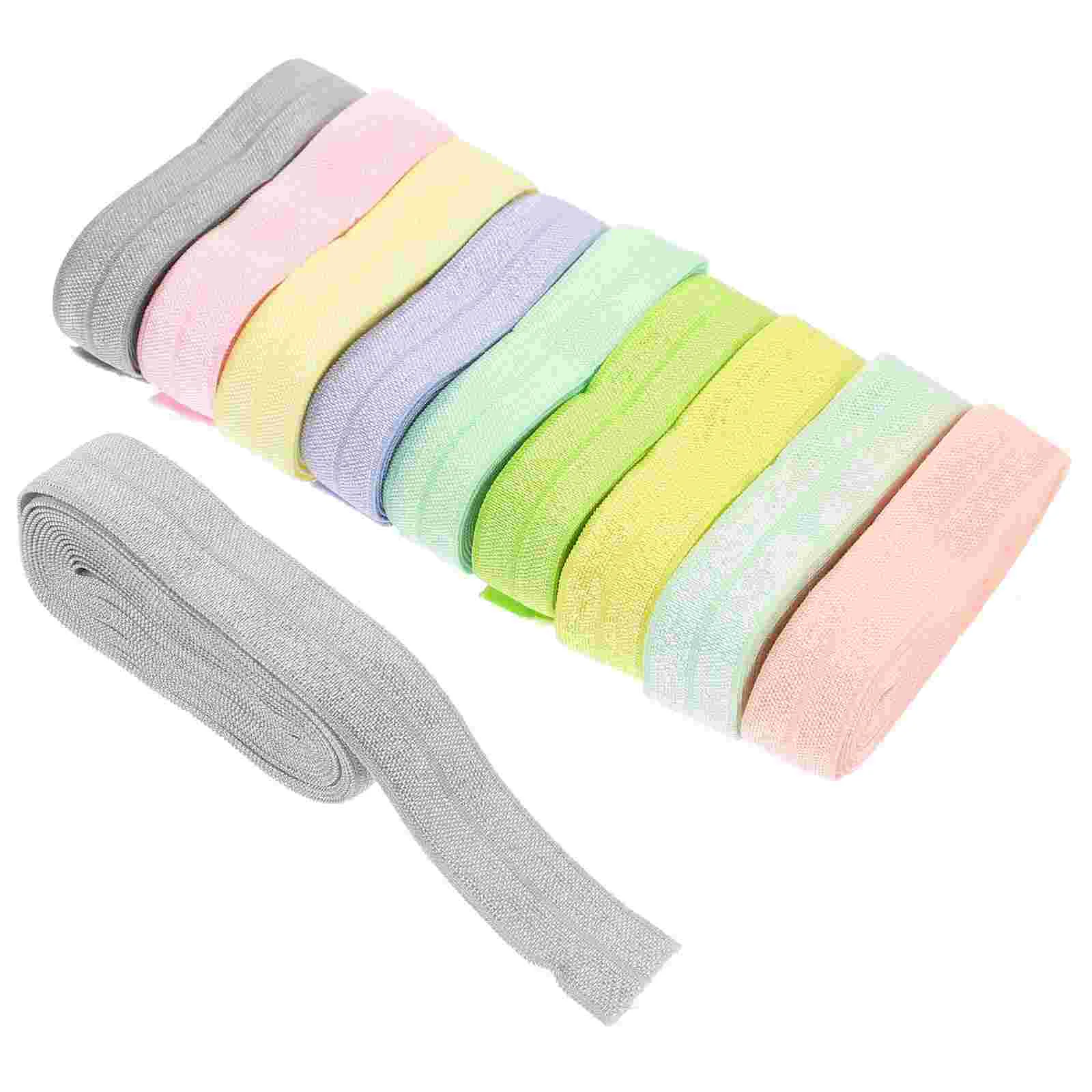 

10 Pcs Elastic Trim Band Skirt Bands for Hair Nylon Clothes Headbands Elastics Ribbon Sewing Belt Ribbons