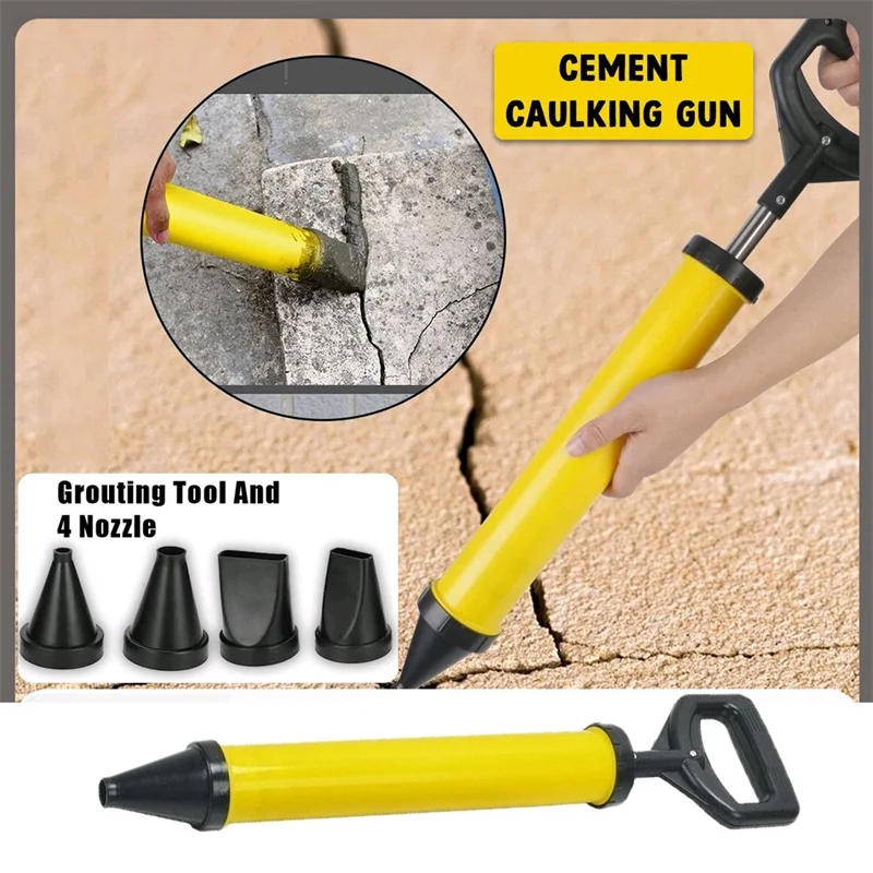 

Caulking Gun Cement Lime Pump Grouting Mortar Sprayer Applicator Grout Filling Tools With 4 Nozzles