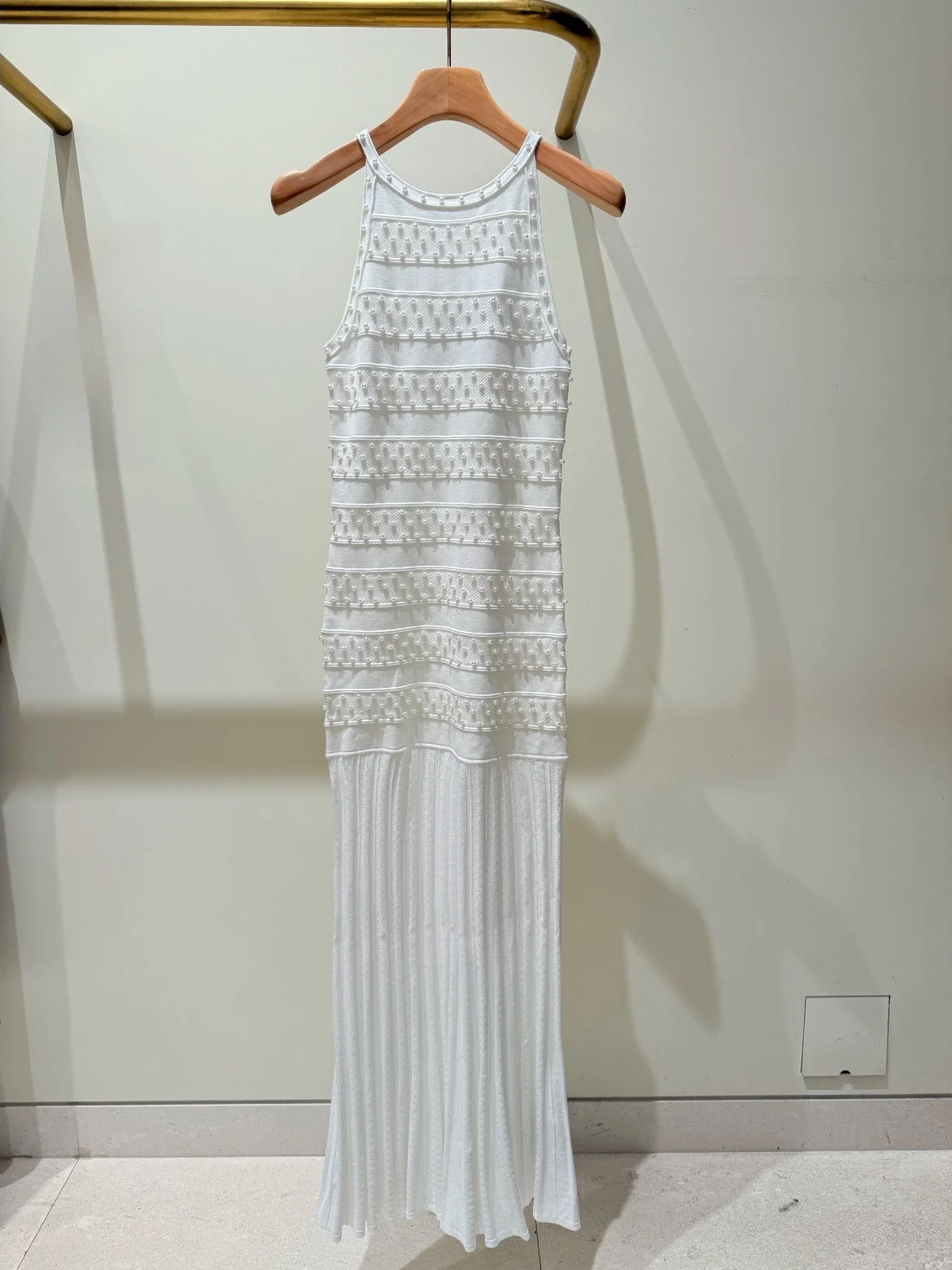 

Вязаное длинное жемчужное ожерелье в элегантном стиле для города, осень 2025, модное, с массивными жемчужинами, дизайн S Home