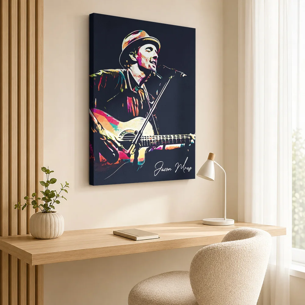 Jason Mraz Canvas Painting Poster Custom Modern Aesthetic Canvas Wall Art for Dining Room Decor Collectible Ready to Hang Gift