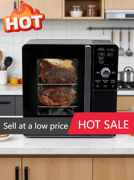 

Умный электрический гриль-коптильня для помещений, 5 режимов регулировки дыма, с Wi-Fi, настольный, черный