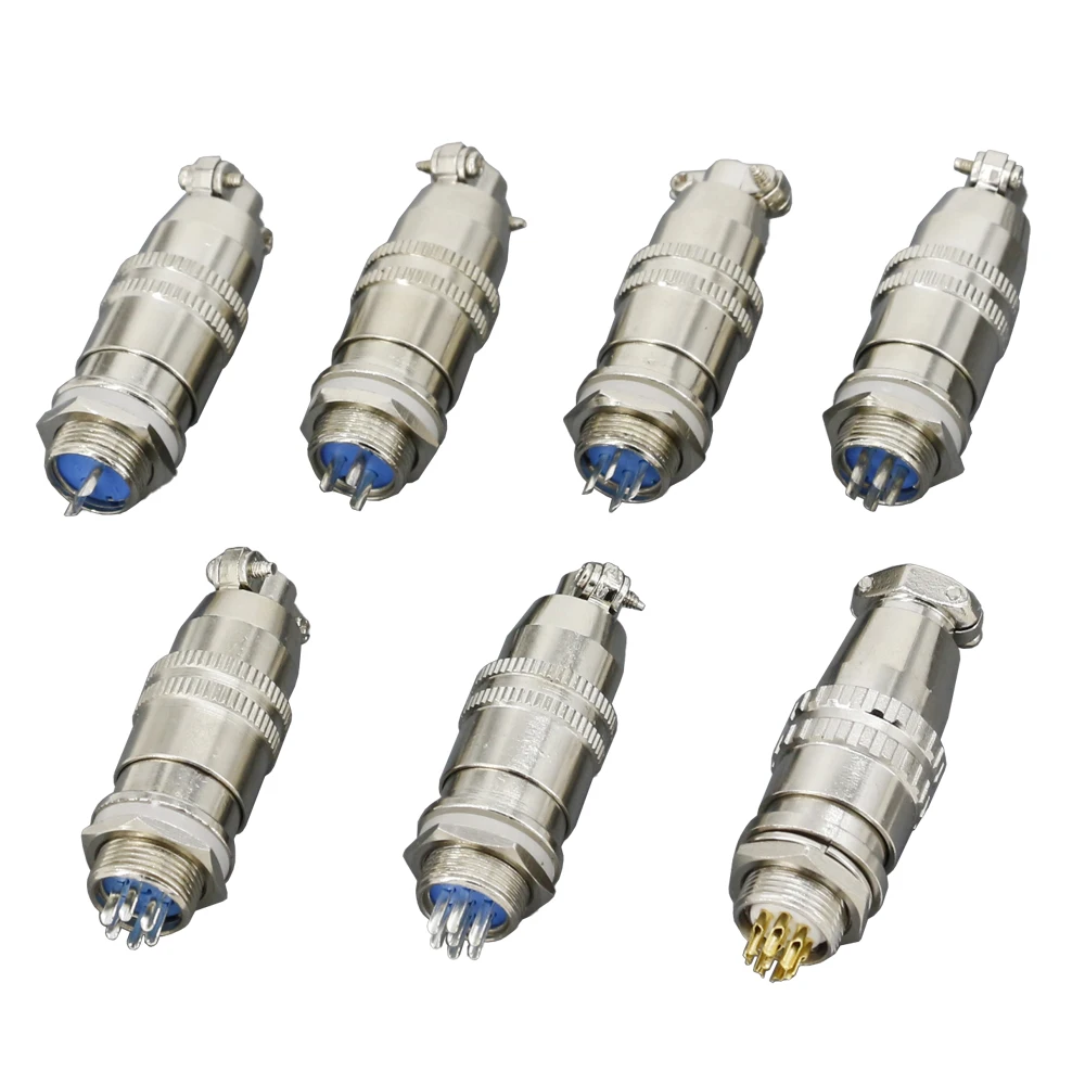 

12 мм обратный XS12-2.3.4.5.6.7.8 Винтовой авиационный разъем, XS12J2Y, XS12K2P, авиационная вилка Кабельные разъемы
