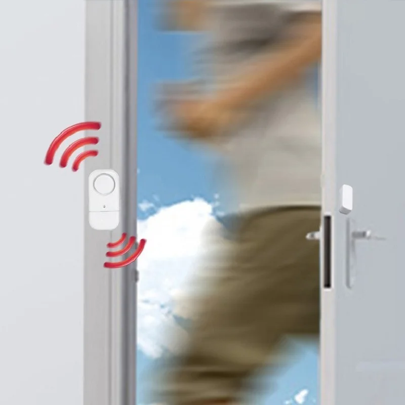 Sistema de alarma de seguridad antirrobo, Sensor magnético inalámbrico para puerta y ventana