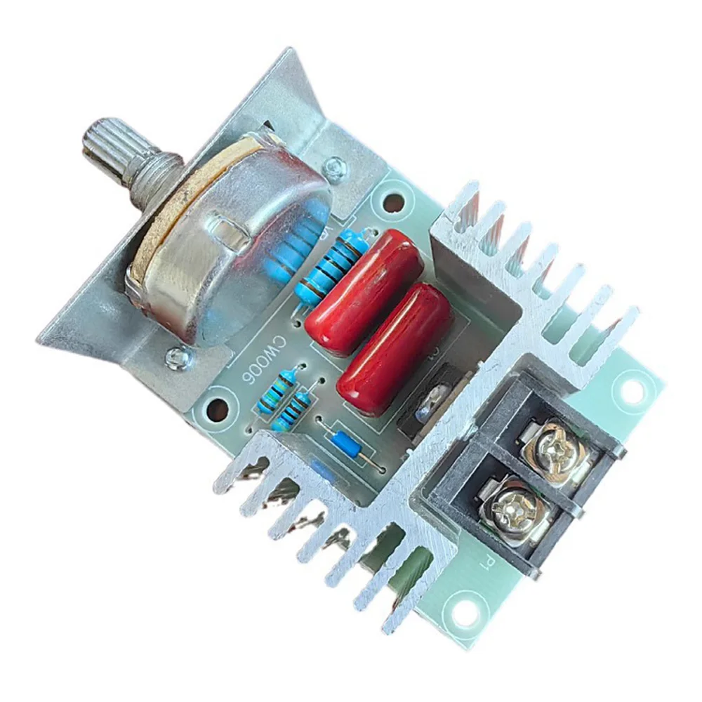 AC 220V 2000W SCR High Power Electronic Voltage Regulator Module Adjustable Motor Speed Controller 25A with Speed Control Knob