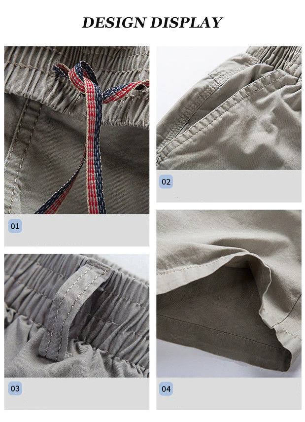 Herren hose neue Cargo hose Outdoor-Freizeit hose Baumwolle bequeme dünne Jogging hose Multi-Pocket-Arbeits hose – Detail 2