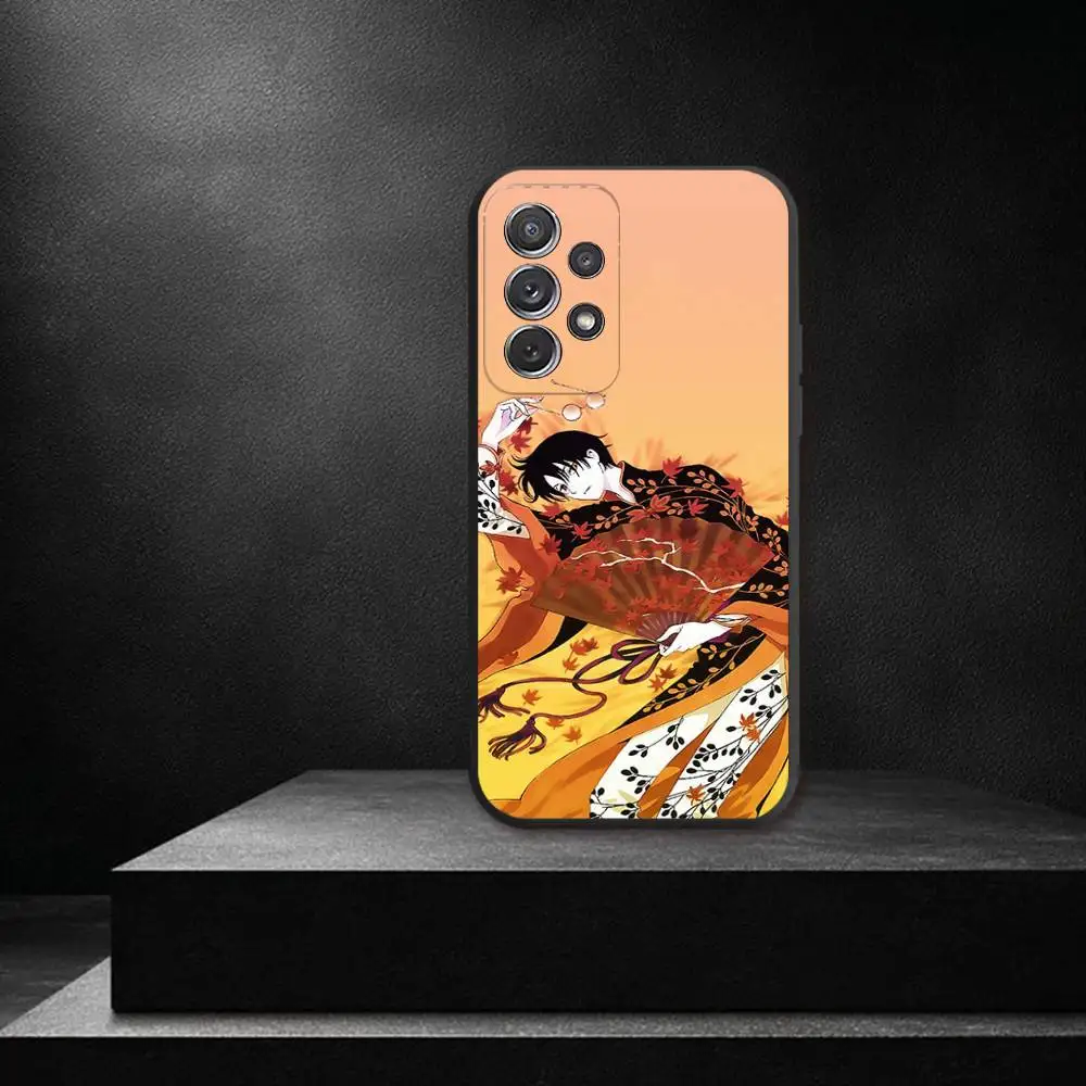 Чехол для телефона Anime Comics X-Xxxholic для Samsung S 25,24,23,22,30,21,10,9,Ultra,Plus,Lite,FE,4,5G, черный мягкий чехол