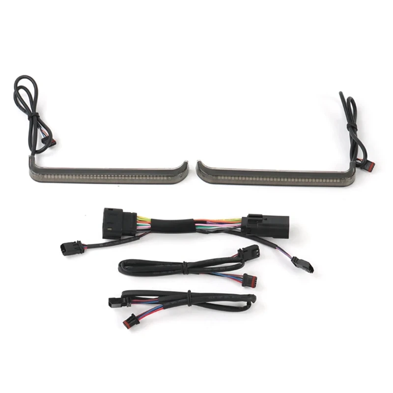 

Motorcycle Tracer Rear Saddlebag LED Indicator Run Turn Brake Lights For CVO Street Glide Road Glide ST