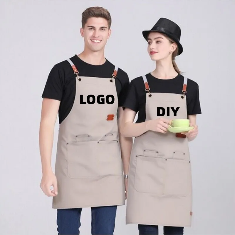 General style anti-fouling cooking apron bib hotel restaurant nail home furnishings can be customized logo personality signature