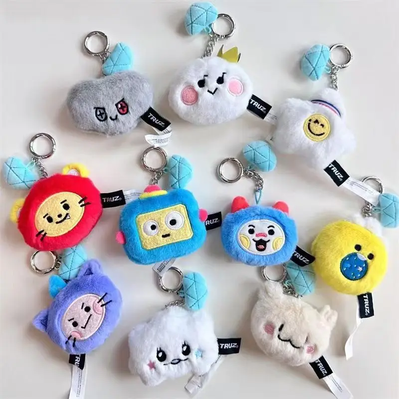 

6-8cm Kpop Boy Band TREASURE TRUZ Pendant Doll JIHOON YOSHINORI ASAHI HARUTO DOYOUNG JUNKYU MINI Plush Key Chain Gifts for Fans