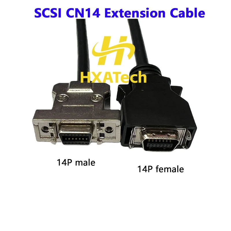 

HXATech - SCSI Servo Data Cable 14P Male to Female Connector Cable CN14Pin Extension Cord Customized length