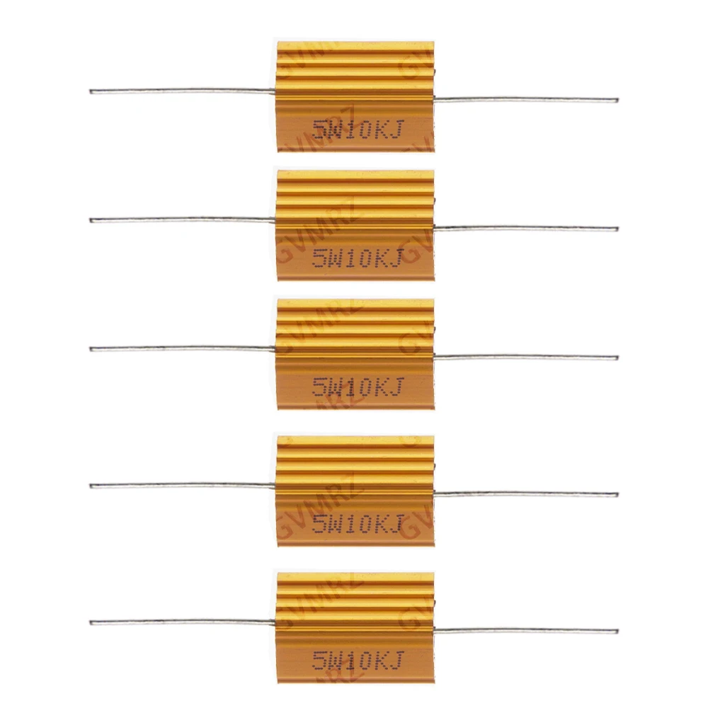 5W 5K 10K  Aluminum Housing Power Resistor Wirewound Resistor Assorted Resistance Values for Electronic Projects 200R 300R 33R