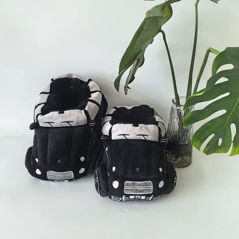 2025 New Multi-style Car-shaped Plush Shoes Winter Autumn Sport Car Stuffed Shoes Men Women Indoor House Slipper Christmas Gift