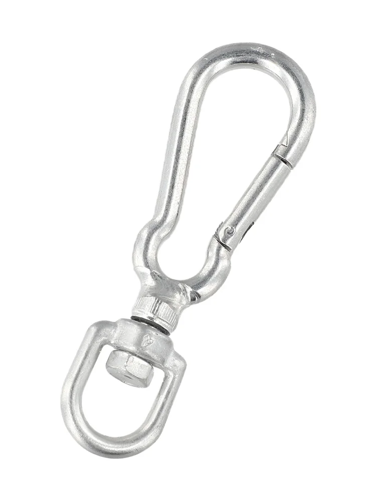 Pet Leash Clip Spring Hook 360 Degrees Rotation Functional Tail Ring Lightweight Construction 360 Degree Swivel Hook
