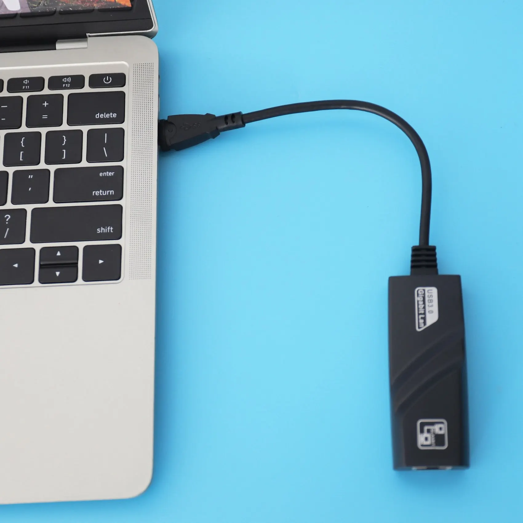 ABJF-USB3.0 To Ethernet Adapter RJ45 Gigabit LAN 10/100/1000Mbps With Working Light For PC Laptop Windows MAC Linux