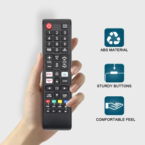 Universal Remote Control for Samsung Smart Tv, Control Replacement Fit for 4K Uhd Qled Hdtv Led Tvs, with Hulu Netflix Primevide