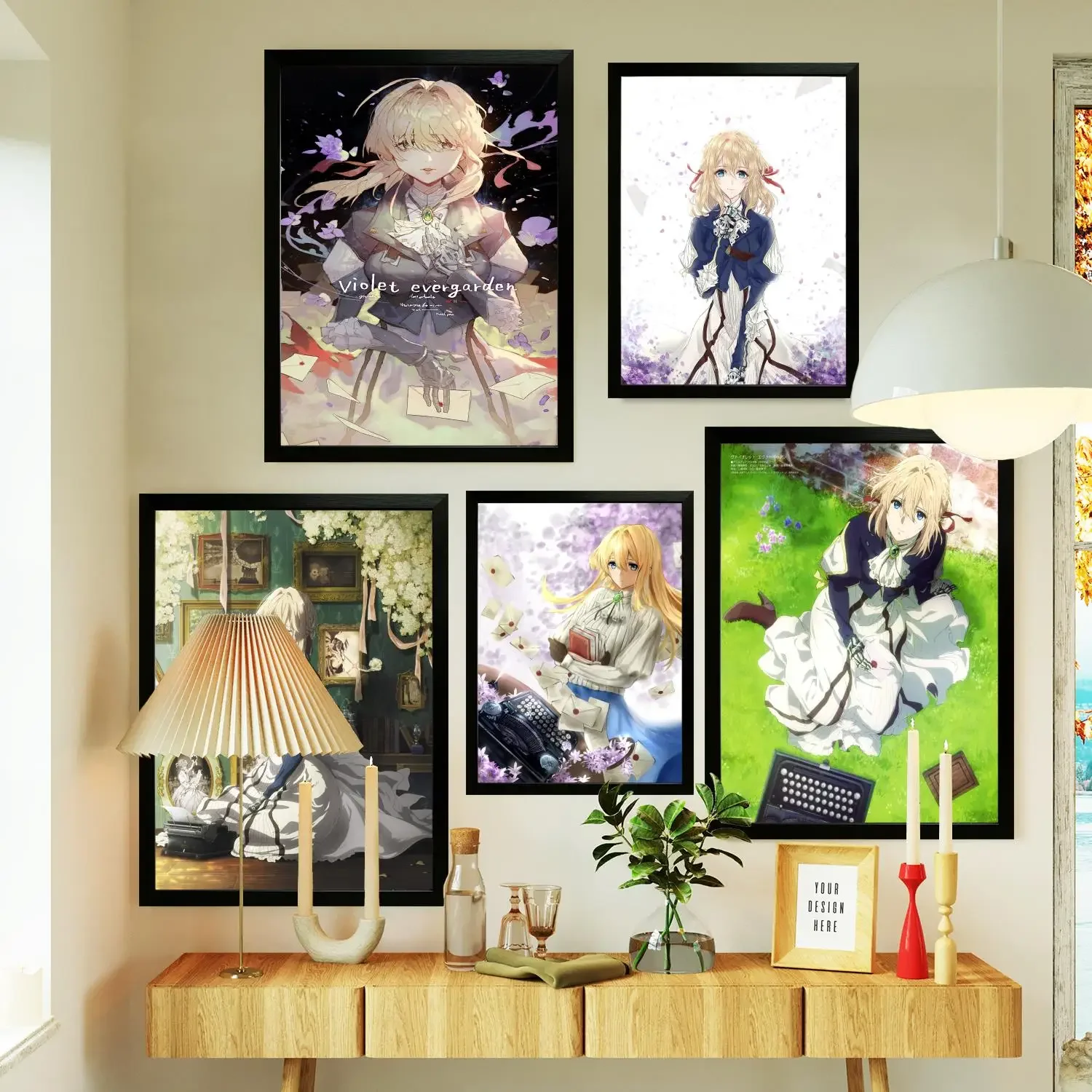 violet evergarden Poster Prints Wall Art Canvas Painting Poster For Modern Family Living Room Home Decor