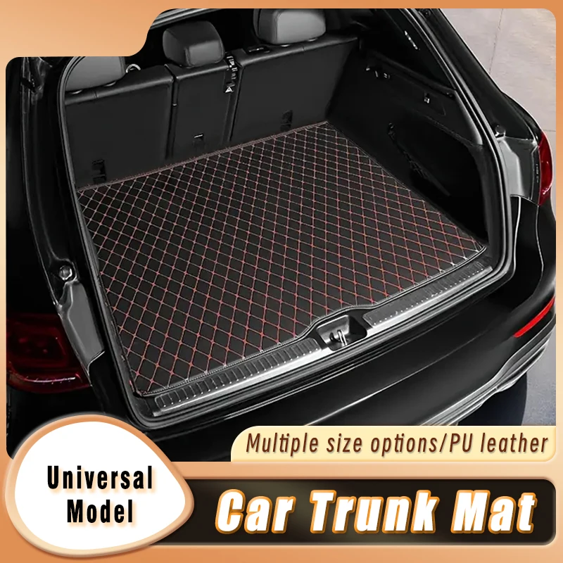 Universal Car Trunk Mat Fit Most Sedan SUV Hatchback Non-Slip Bottom Durable Protect Vehicle Cargo Area Liner Interior Accessory