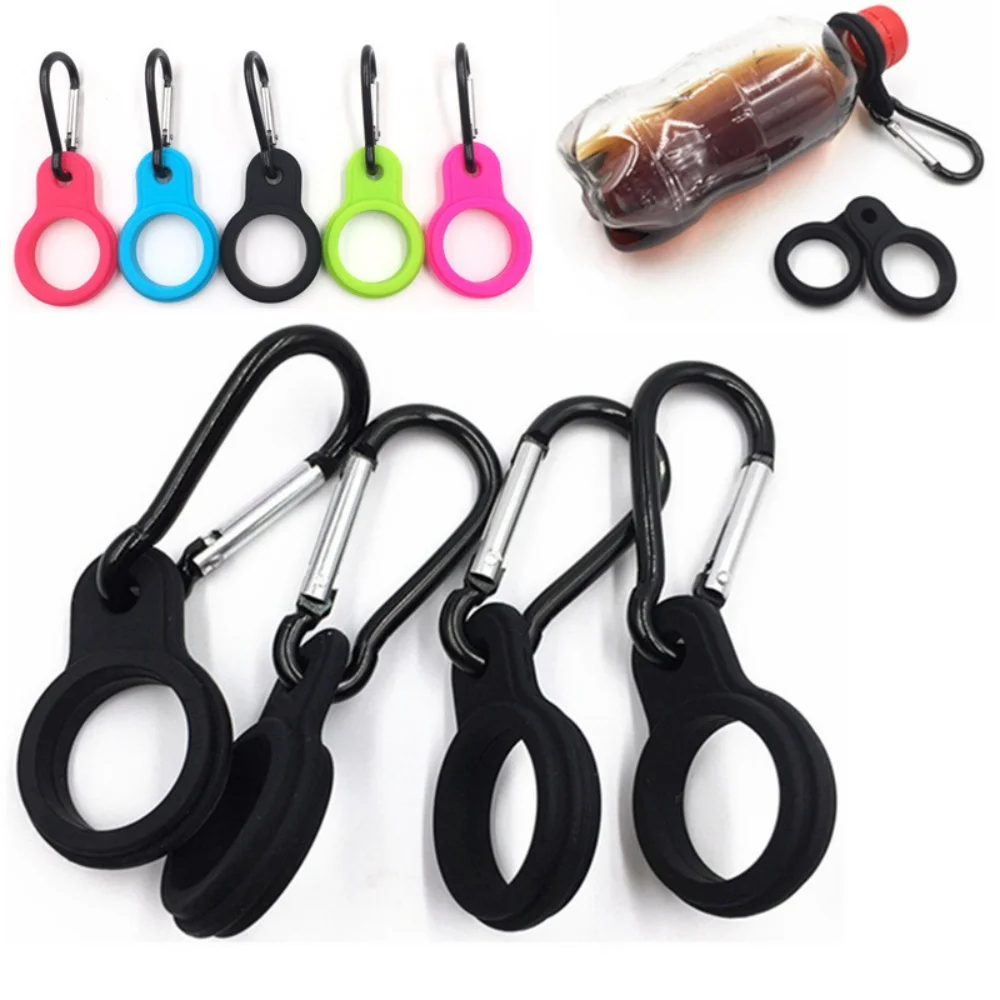 High Quality Sports Kettle Buckle Outdoor Carabiner Water Bottle Holder Silicone Buckles Hook Hiking Outdoor Camping Tool