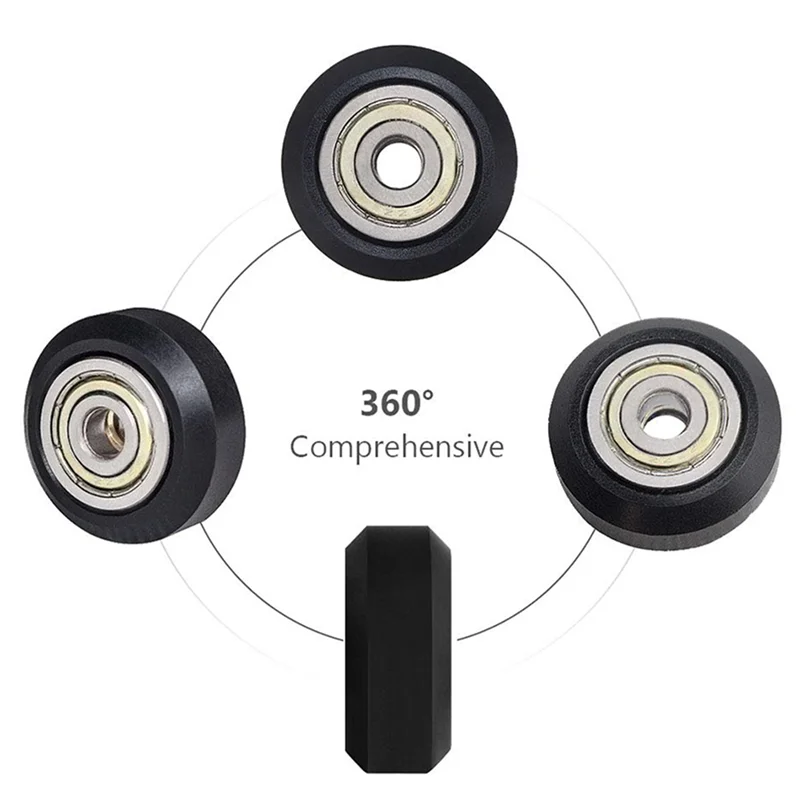 [130 ชิ้น] 3D เครื่องพิมพ์ POM ล้อ 625Zz แบริ่งเชิงเส้น Ulley Passive รอบล้อลูกกลิ้งสําหรับ Creality CR10,Ender 3
