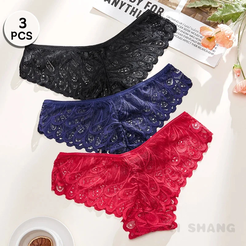 

3PCS Sexy Women's Thongs Erotic Soft Women's Panties Breathable Comfortable Women's Underwear Seamless Silky Female G-strings
