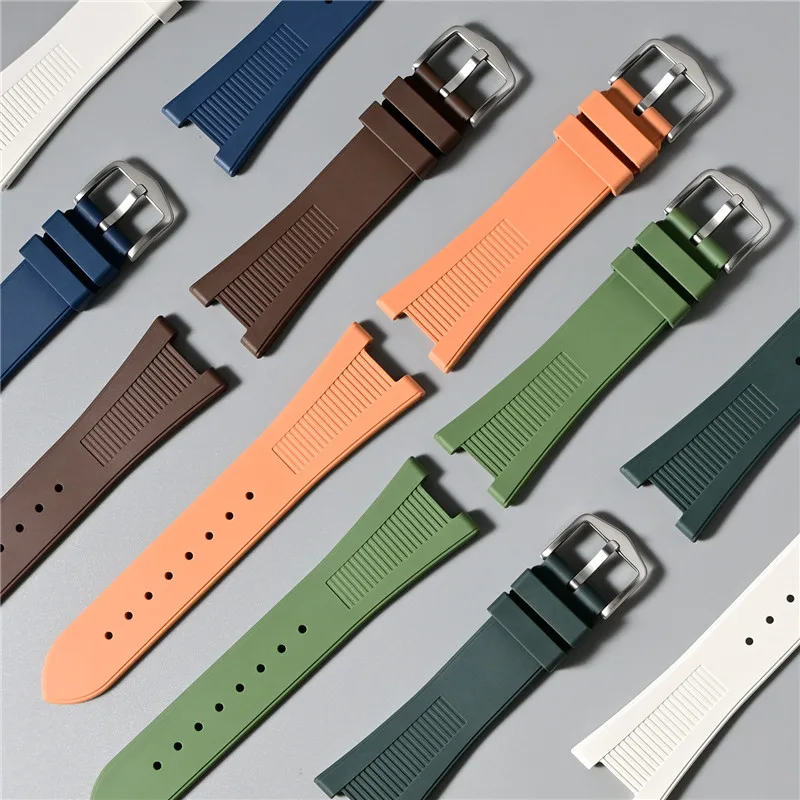 Premium Fluoro Rubber Watch Band for Citizen AW0130-85X/A/Z/M for Patek Philippe Nautilus KFM Waterproof Sport Strap Wristband