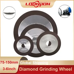 100mm/125mm/150mm Diamond Grinding Wheel Grinding Circle for Tungsten Steel Milling Cutter Tool Sharpener Grinder Grit 150-320