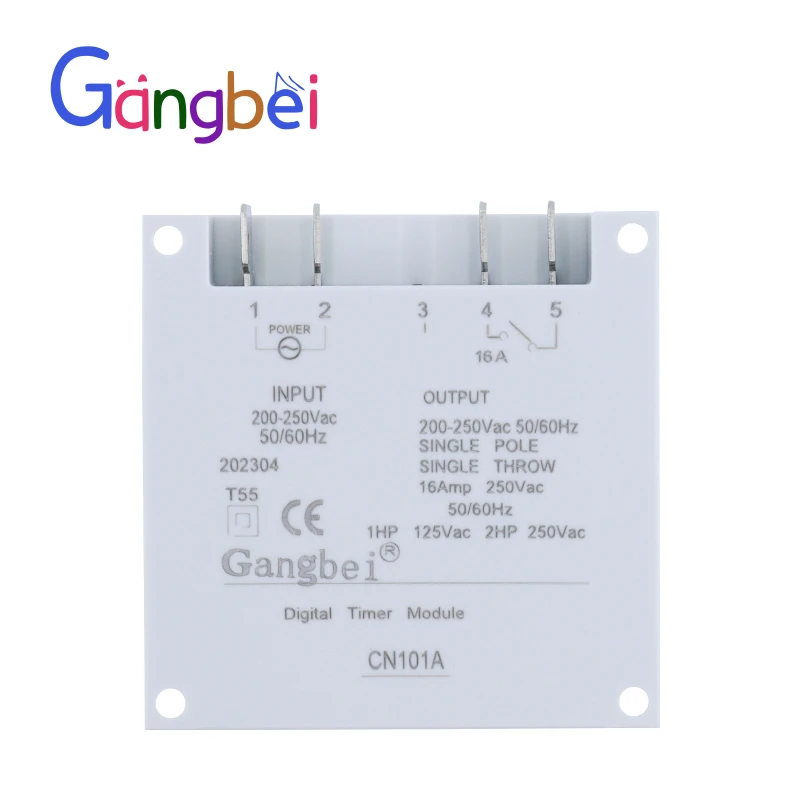 Relé programável do interruptor do tempo de Digital LCD, temporizador do poder, CN101, 220V, 110V, 24V, 12V, 16A, CN101