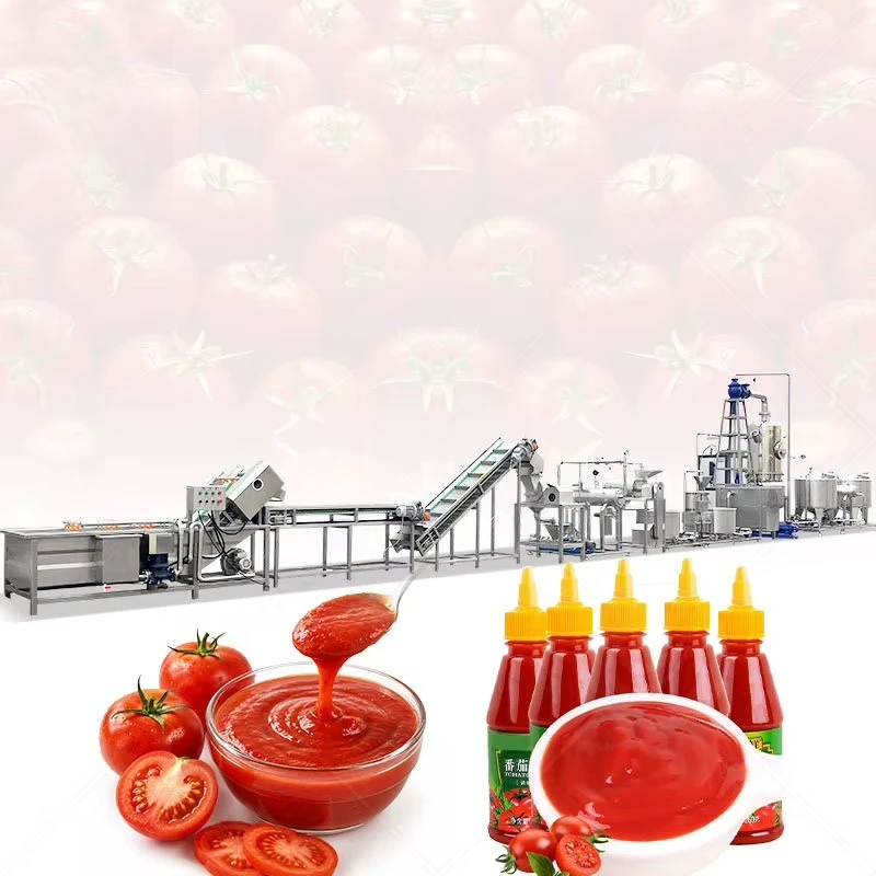 Industrial Tomato Puree Ketchup Paste Production Line Making Machine Commercial Sale Support Custom