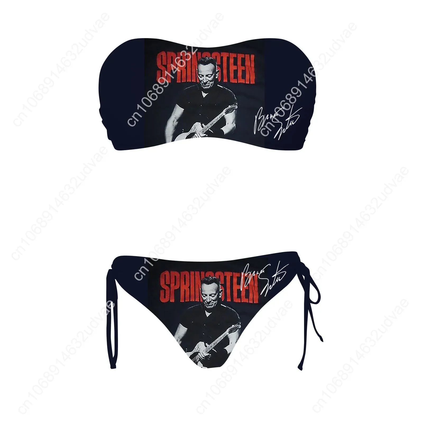 Bruce Springsteen Swimsuit Womens Drawstring Two Piece Set Bathing Suits Personalized Swimwear Bikini Customize Beachwear