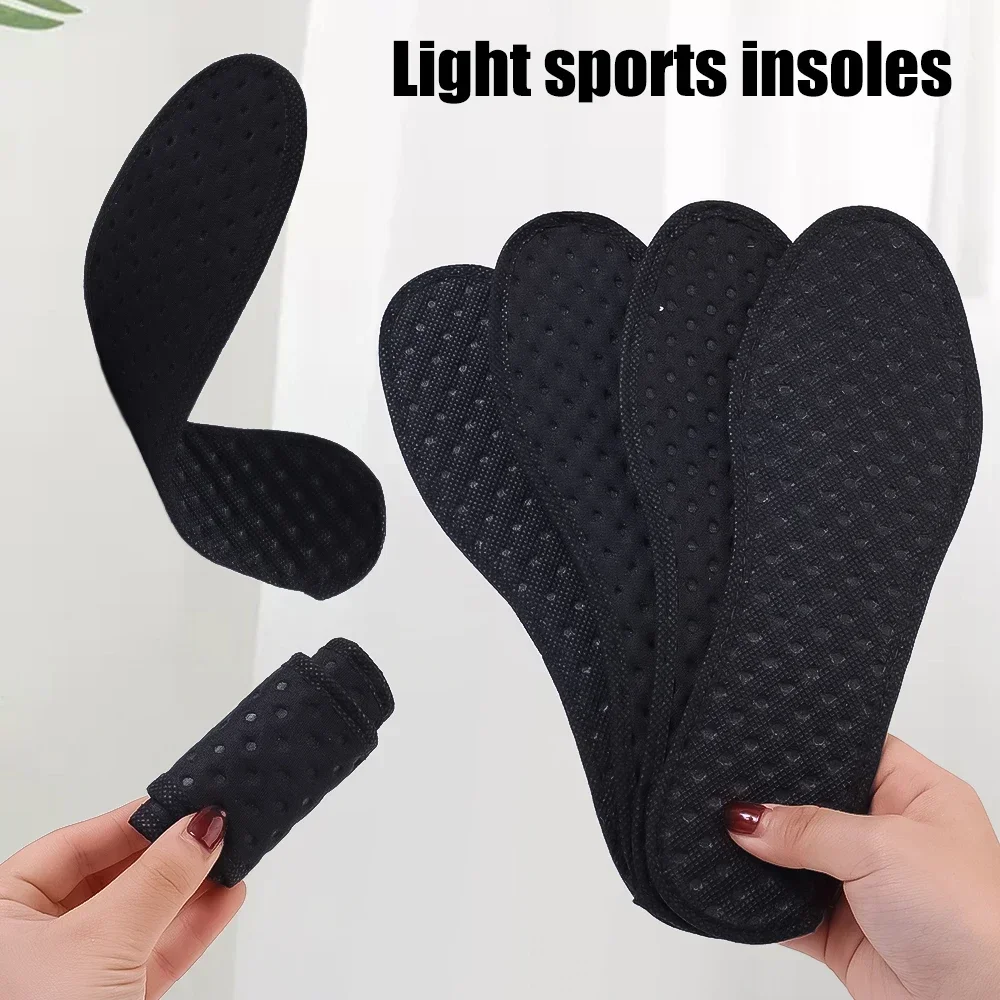 2/4pcs Bamboo Charcoal Antibacterial Insoles for Shoes Deodorant Running Sports Insole Feet Thickened Shock Absorbing Shoe Sole