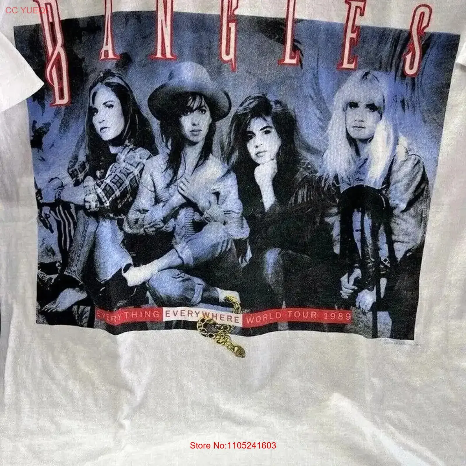 The Bangles 1989 Everything Everywhere Tour Vintage T Shirt ZL474 vintage Washed graphic Unisex Stylish Comfortable
