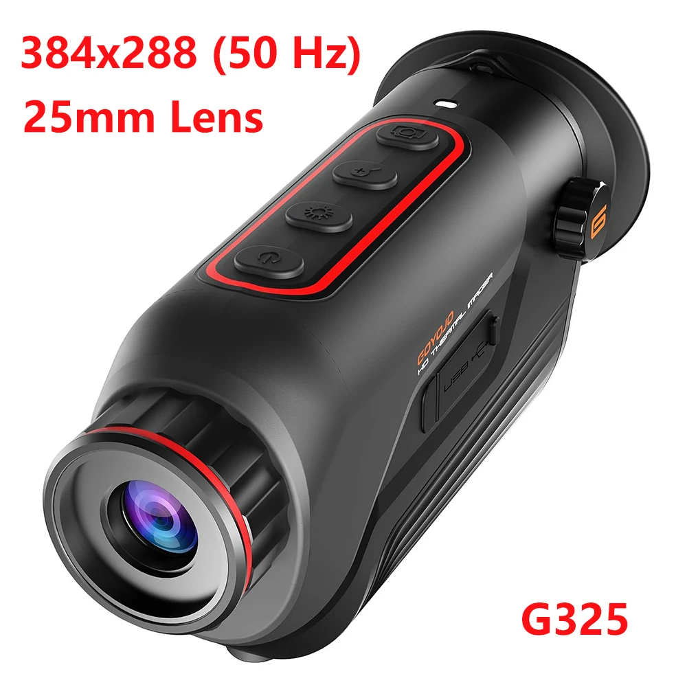 GOYOJO G325 Handheld Thermal Imaging Monocular, 384 x 288 IR Resolution, Supported Wireless Connection, 25mm 50Hz Thermal Night Vision with 6-8h Battery Life, IP65 Monocular for Hunting