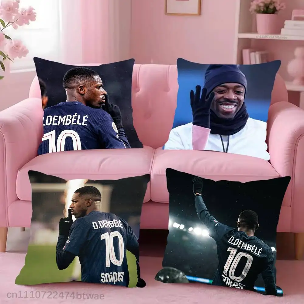 

Ousmane D-Dembele France Pillow Case For Living Room Bedroom Hotel Pattern Printed Cushion Cover Decorations and Protector