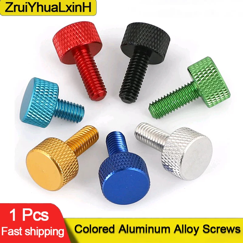 Gold & Colorful Anodized Aluminum Hand Tighten Screws M3 M4 M5 M6, Decorative Screws for PC Case Modding & DIY Projects