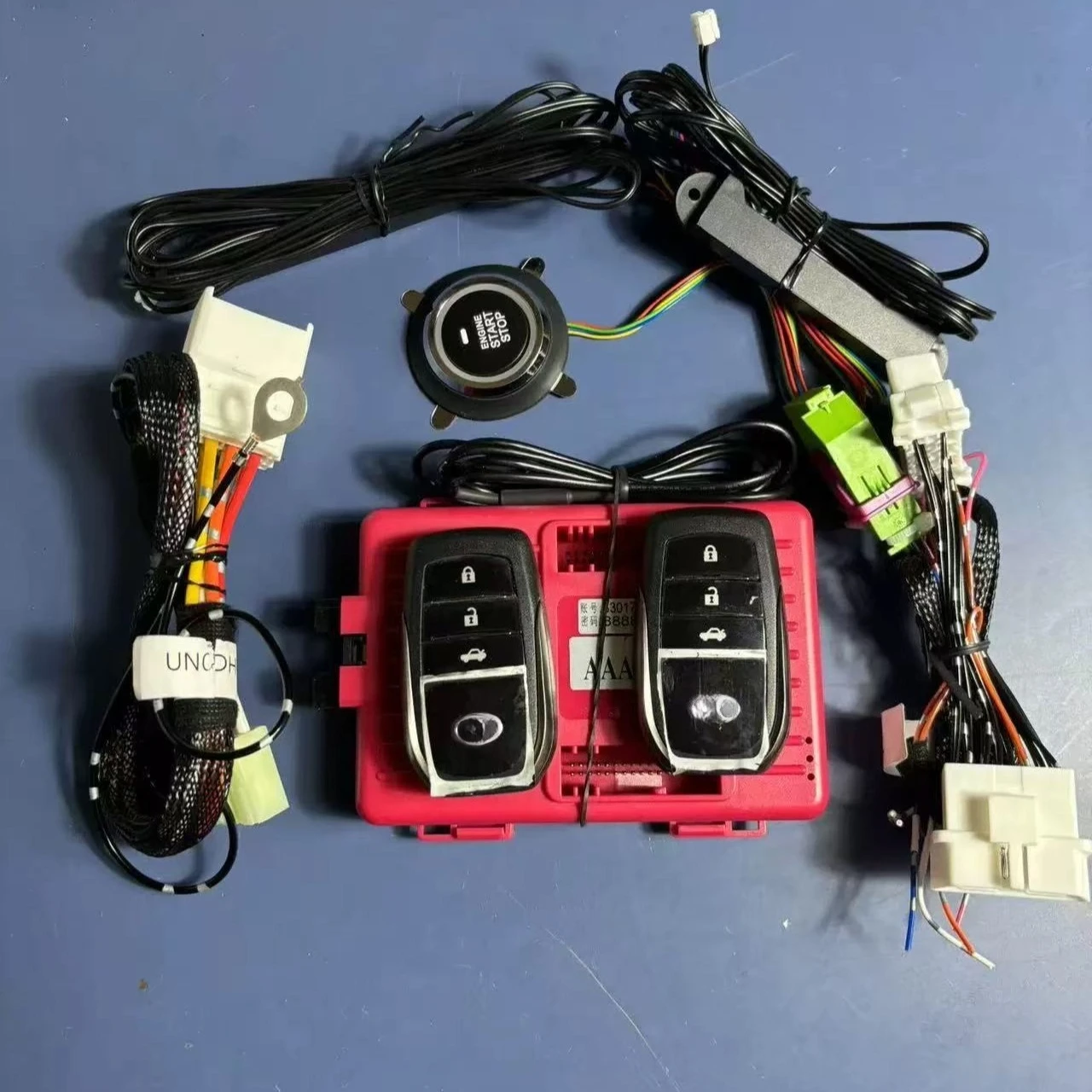 툰드라 세쿼이아 FJ 크루저 키리스 고를 푸시 스타트 점화 키트 원격 시동으로 변경하기 위한 패시브 키리스 엔트리 업그레이드