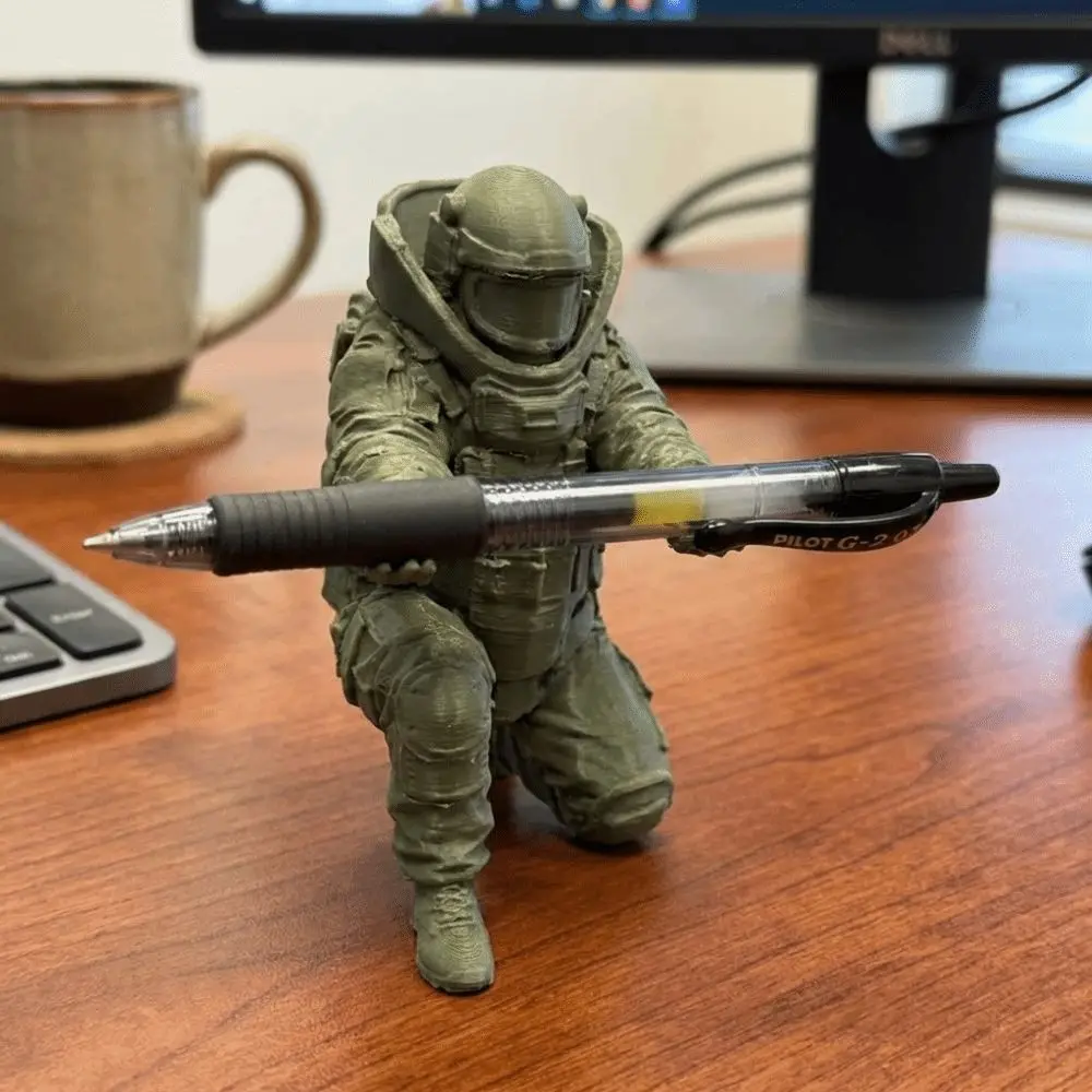 3D Printed Disposal Unit Pen Holder Funny Unique Gift Warrior Pen Holder Plastic Special Forces Pen Stand Gift for Men