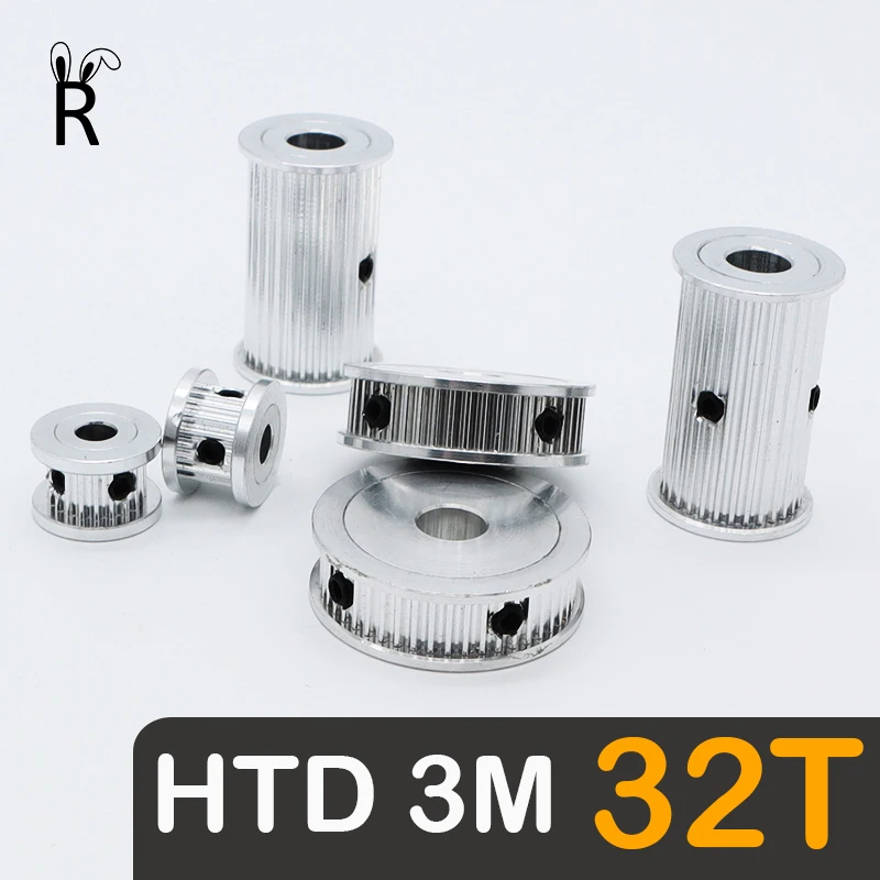 

HTD 3M 32Teeth Synchronous Wheels Bore 4/5/6-18/19/20mm Belt Width 6/10/15/20mm HTD3M Pulleys 32 Teeth Gear 32T 3M Timing Pulley