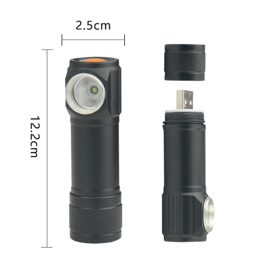 Outdoor glare headlight LED aluminum alloy built-in battery USB charging tail magnetic suction night fishing light night runnin