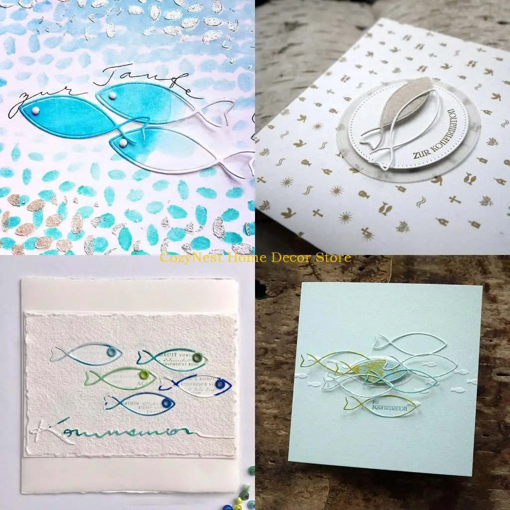 92MF Fish Die Cuts Carbon Steel Cutting Dies Embossing Stencils for Photo